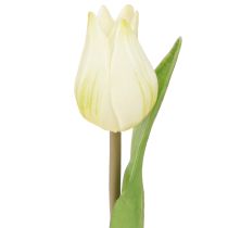položky Dekorativní tulipány umělé květiny krémová bílá 20cm 6 ks