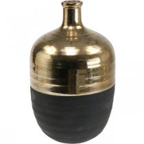 Dekorativní váza Černá/zlatá keramická váza velká Ø21cm H37,5cm