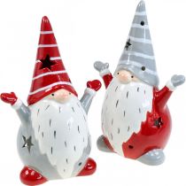 Deco Gnome stojánek na čajovou svíčku vánoční H18cm 2ks