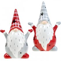 položky Deco Gnome stojánek na čajovou svíčku vánoční H18cm 2ks