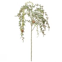 položky Dekorativní modřínová větev se šiškami, zelená, zimní dekorace 93 cm, zasněžená, umělá vánoční větev