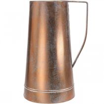 položky Vintage dekorativní váza v měděném vzhledu, rustikální dekorativní džbán na sušené květiny a umělé rostliny, V36 cm Š21 cm