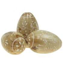položky Dřevěná vajíčka, ozdobná vajíčka, kraslice z mangového dřeva 8×5cm 6ks