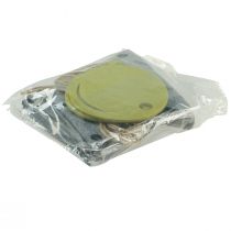 položky Ozdobná narozeninová vlajka řetízková girlanda z filcu šedozelená 300cm