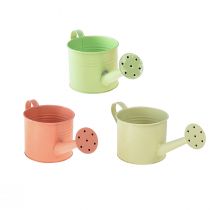 položky Dekorativní konev pastelové barvy kov Ø11cm V10cm 8 ks