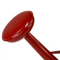 položky Dekorativní červená kovová konvice na zalévání, vintage květináč o objemu 5 l, rustikální vnitřní konvice na zalévání, výška 26 cm