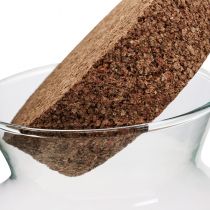 Dekorativní sklo s korkem Dekorativní váza čirá baňatá Ø20cm V21cm