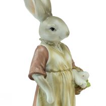 položky Dekorativní zajíček králík košík žena Velikonoční vajíčka ozdobná figurka Velikonoce V37cm