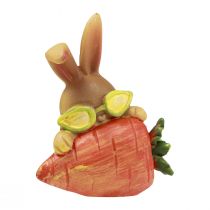 položky Dekorativní zajíček s mrkví Velikonoční ozdobné figurky zajíčka V5,5cm 6ks