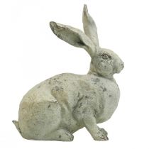 Dekorativní králík sedící kamenný vzhled zahradní dekorace H30cm 2ks