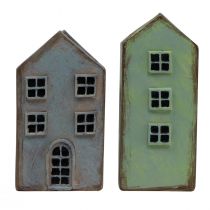 položky Dekorativní domečky stolní dekorace vintage květináč V12,5cm - 19cm sada 4 ks