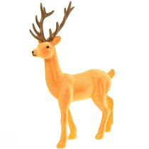 Dekorativní jelen sob žlutohnědý dekorativní figurka hejna 37cm