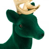 položky Deco jelen stojící zelené zlato vánoční dekorace figurka 40cm
