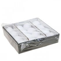 položky Bílé kulové svíčky, vysoce kvalitní stolní dekorace, atmosférické osvětlení pro svatby, adventní, Ø60 mm, sada 16 kusů