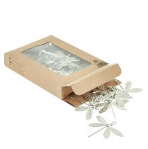 položky Ozdobné vážky na zavěšení letní dekorace stříbrná 5×4cm 36 ks