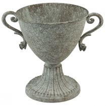 položky Dekorativní trofej s rukojetí kov hnědá bílá Ø15cm H19,5cm