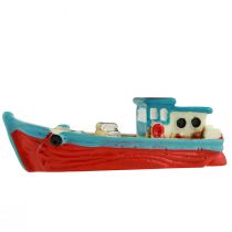 položky Dekorativní loď loď modrá červená dekorace námořní stůl 5cm 8ks