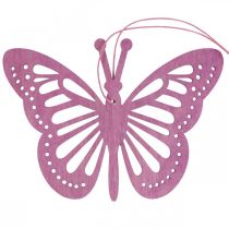 Deco motýli deko věšák fialová/růžová/růžová 12cm 12ks
