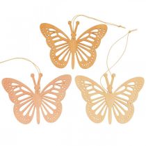 Deco motýli deko věšák oranžový/růžový/žlutý 12cm 12ks