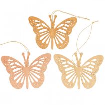 položky Dekorativní Motýli Dekorační Věšák oranžová/růžová/žlutá 12cm 12 ks
