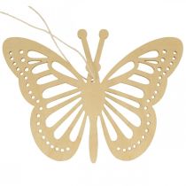 Deco motýli deko věšák béžová/růžová/žlutá 12cm 12ks