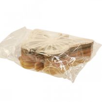 položky Dekorativní motýli dekorativní věšák béžová/růžová/žlutá 12cm 12 ks