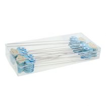 položky Ozdobná zátka baby blue 5cm L25cm 20 ks