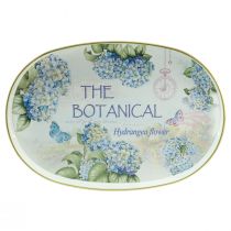 položky Dekorační tác hortenzie plastový tác bílý 39×27,5cm