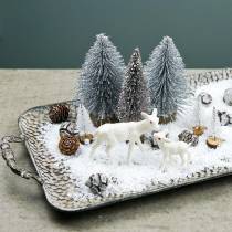 Dekorativní podnos s uchy starostříbrný 45cm x 25cm