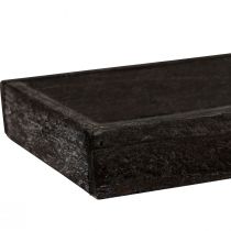 položky Dekorační tác, podlouhlý dřevěný tác, hnědý, rustikální, 42×14×3cm