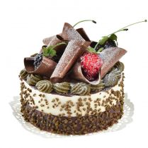Dekorativní dort čokoládová umělá dortová figurína Ø10cm