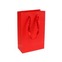 Deko taška na dárek červená 12cm x 19cm 1ks