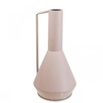 Dekorativní váza kovová dekorativní džbán světle růžová 19,5cm V38,5cm
