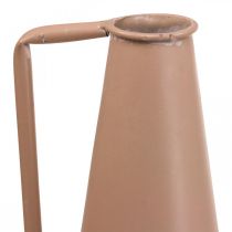 položky Dekorativní váza kovová rukojeť podlahová váza lososová 20x19x48cm