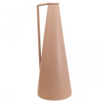 položky Dekorativní váza kovová rukojeť podlahová váza lososová 20x19x48cm