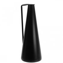 Dekorativní váza kovová rukojeť podlahová váza černá 20x19x48cm