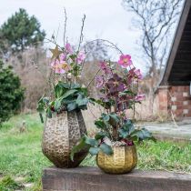 Dekorativní váza kovová váza vintage mosaz Ø43/30cm sada 2 ks