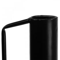 Dekorativní váza kovový dekorativní džbán černý 19,5cm V38,5cm