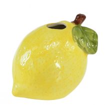 položky Dekorativní váza citrónová keramická oválná žlutá 11cm×9,5cm×10,5cm