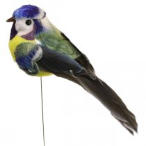 Deco Birds on Wire Spring Deco Blue Tit 10×3cm 9ks