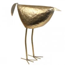 Deco ptáček Deco figurka ptáčka zlatá kovová dekorace 46×16×39cm