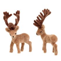 položky Deco jelení mini hnědá hejnatá 11cm 6 ks