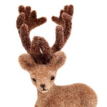 položky Deco jelení mini hnědá hejnatá 11cm 6 ks