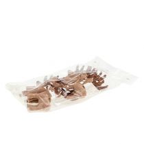 položky Deco jelení mini hnědá hejnatá 11cm 6 ks