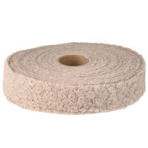 položky Dekorativní stuha starorůžová široká dárková stuha vlněný vzhled 40mm 8m