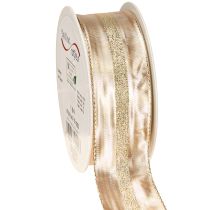 položky Ozdobná stuha zlatá třpytivá stuha vánoční stuha 40mm 20m