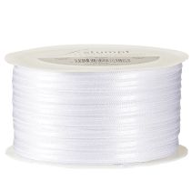 položky Dekorativní stuha saténová stuha bílá dvojitá saténová stuha 3mm 50m