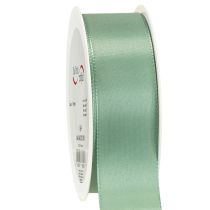 položky Dekorativní stuha taftová stuha dárková stuha zelená šalvějová 40mm 50m