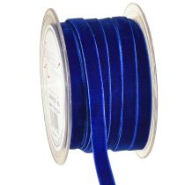 položky Dekorativní stuha Sametová sametová stuha modrá 10mm 20m