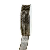 položky Ozdobná stuha s lurexovými pruhy černá 25mm 20m